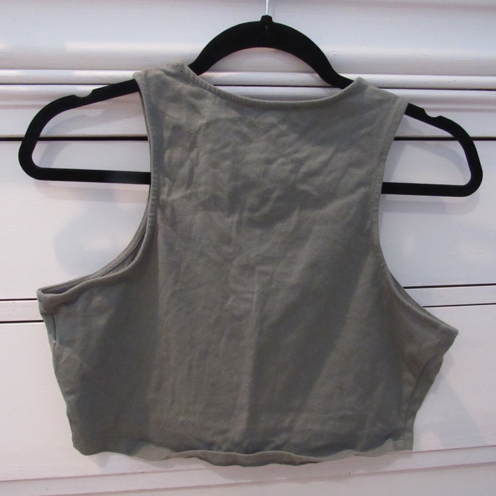 Green Razorback Crop Top Tank - Picture 3 of 3